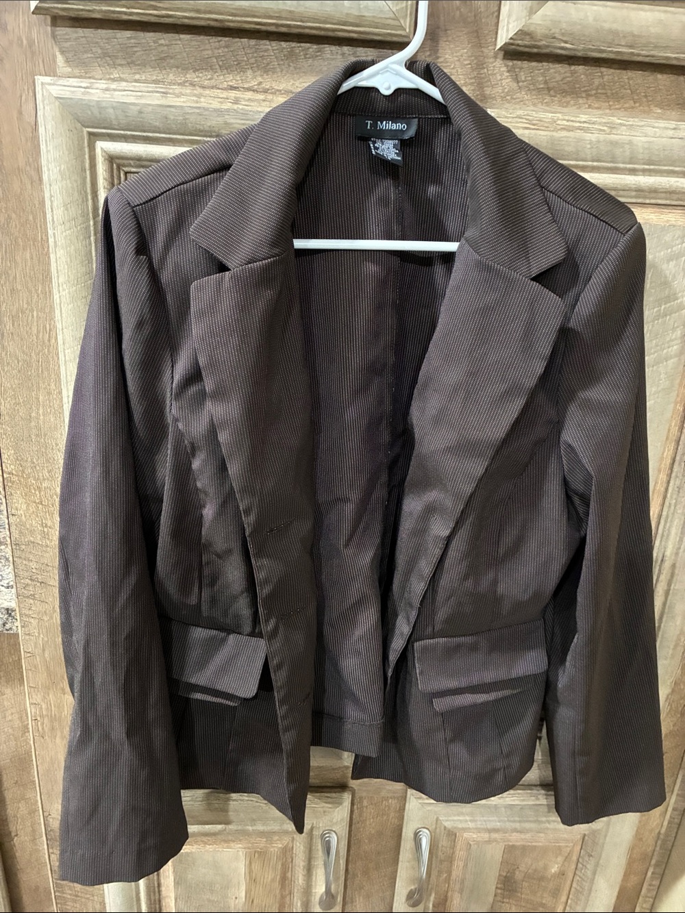 Milano Brown Tailored Notch-Lapel Blazer